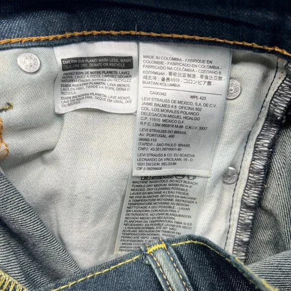 Levi's 511 Slim Fit Jeans Mens 30x32 Blue Fits 32x30 Dark Wash Stretch Denim - Picture 9 of 16